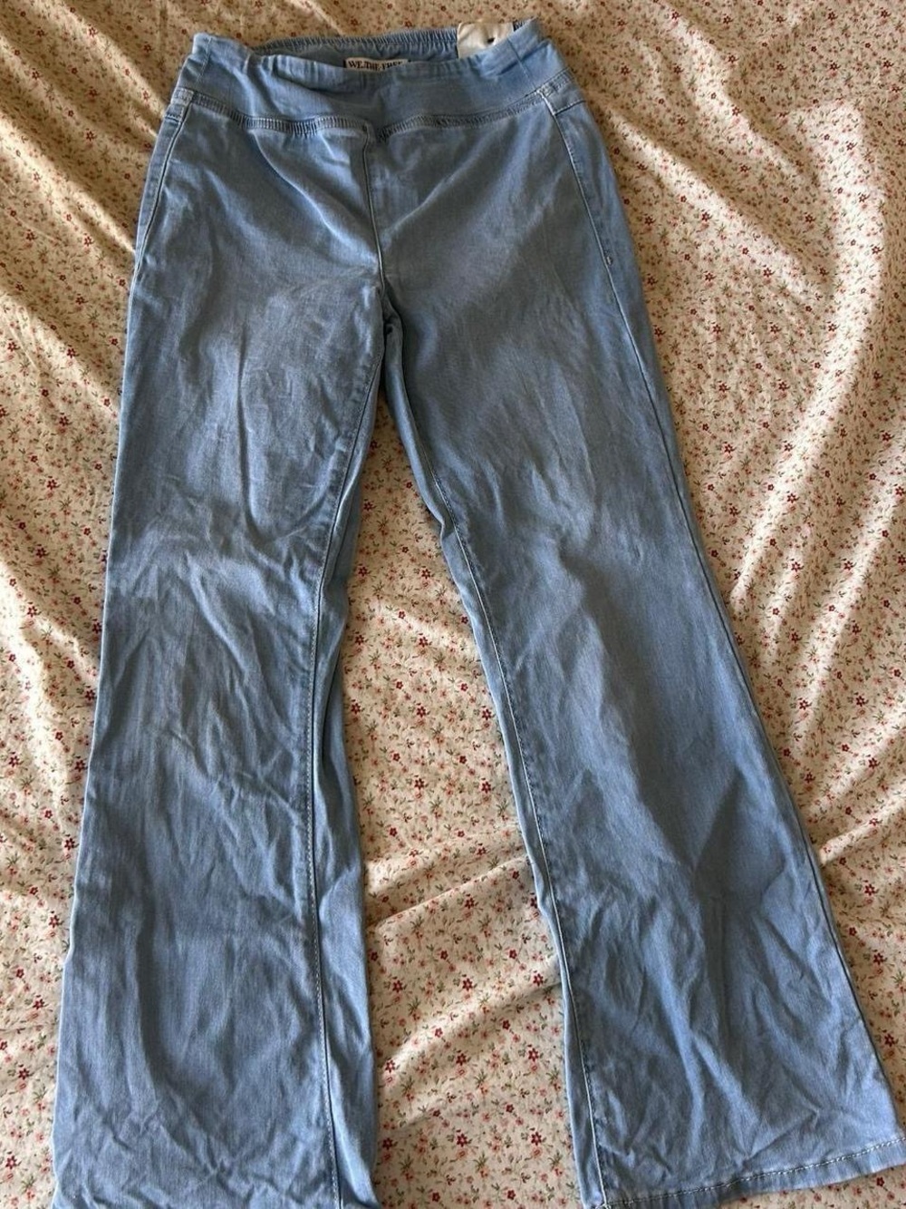 We The Free Light Blue Boot-Cut Flare Pants